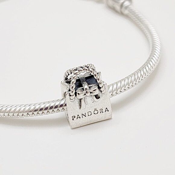 Pandora Shopping Bag Sterling Silver Charm - Picture 1 of 5